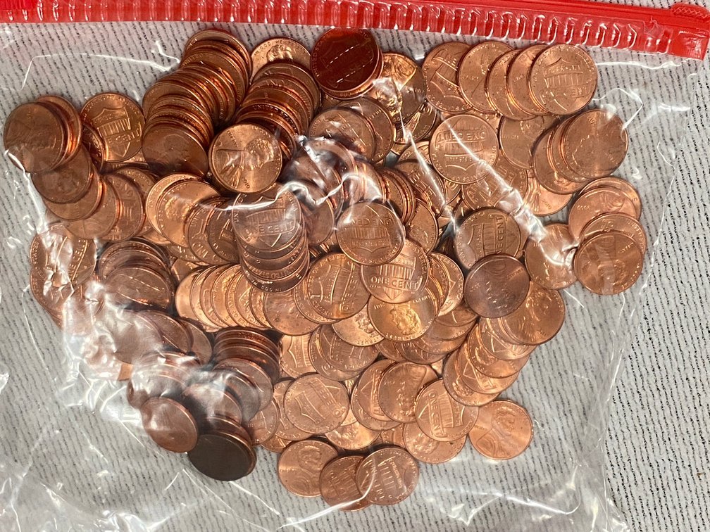 214 Assorted Pennies