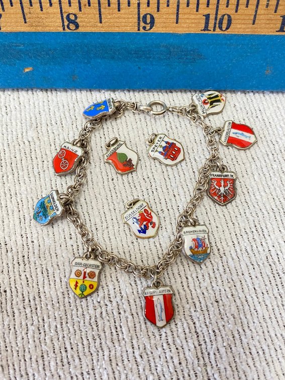 Charm Bracelet Marked 800 Weighs Approx. 16 Grams