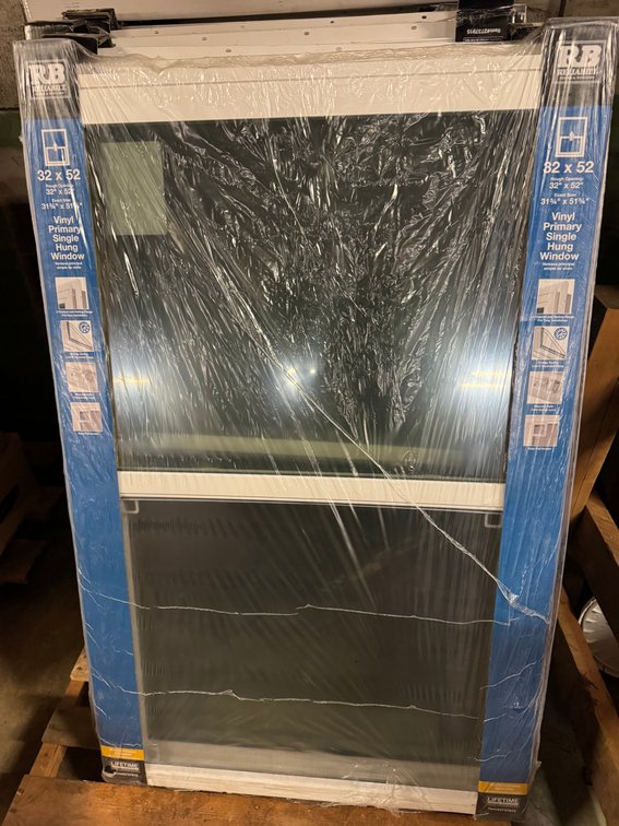 Vinyl single hung window