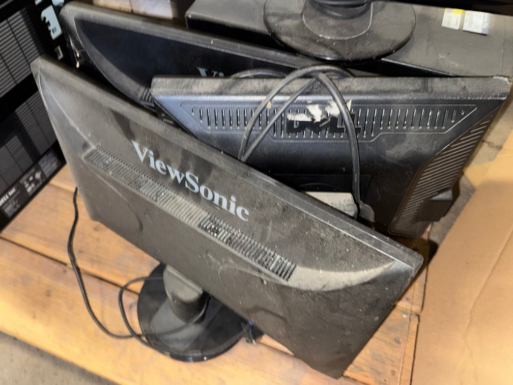 Dell and ViewSonic computer monitors