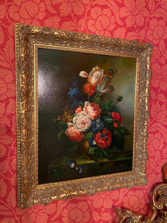 Painting on Canvas Signed Catherine