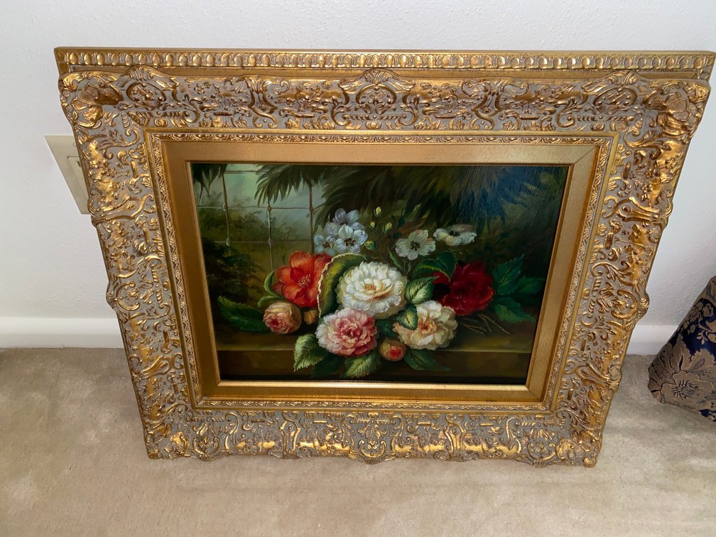 Framed Oil Painting on Canvas