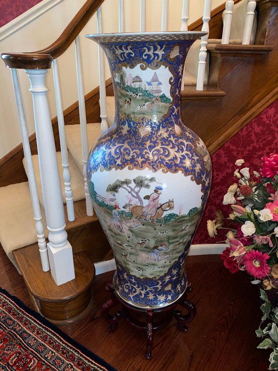 Large Painted Vase
