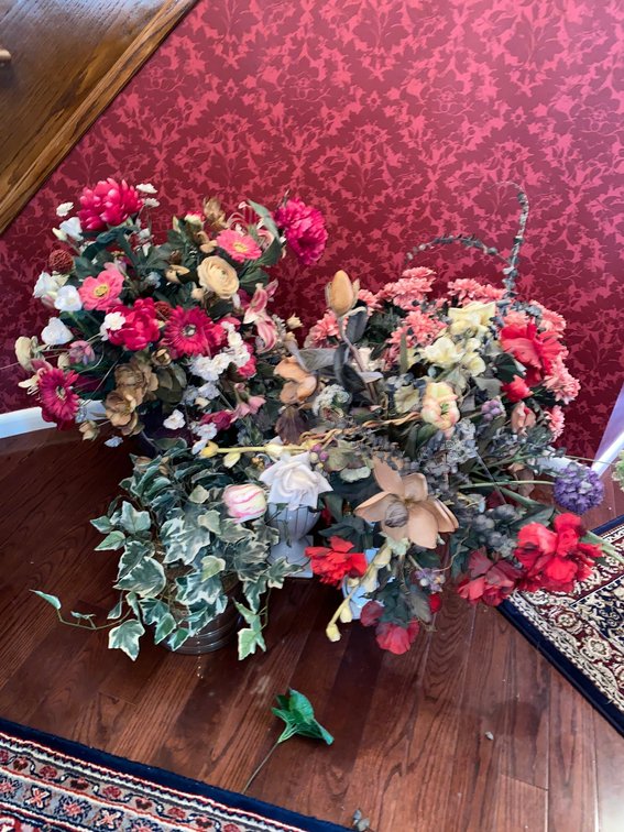 Artificial Floral Arrangements with Vases