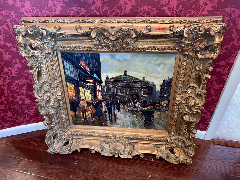Oil Painting on Canvas-Signed, Framed