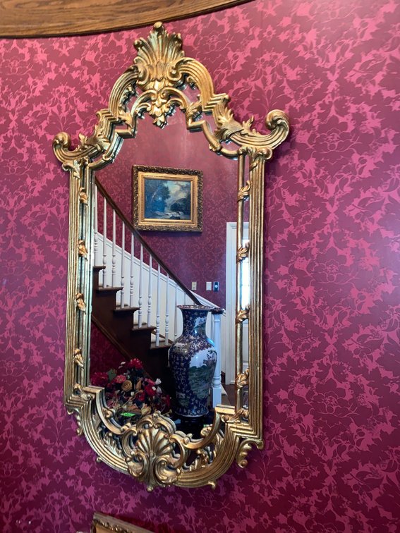 Gold Gilded Vertical Wall Mirror
