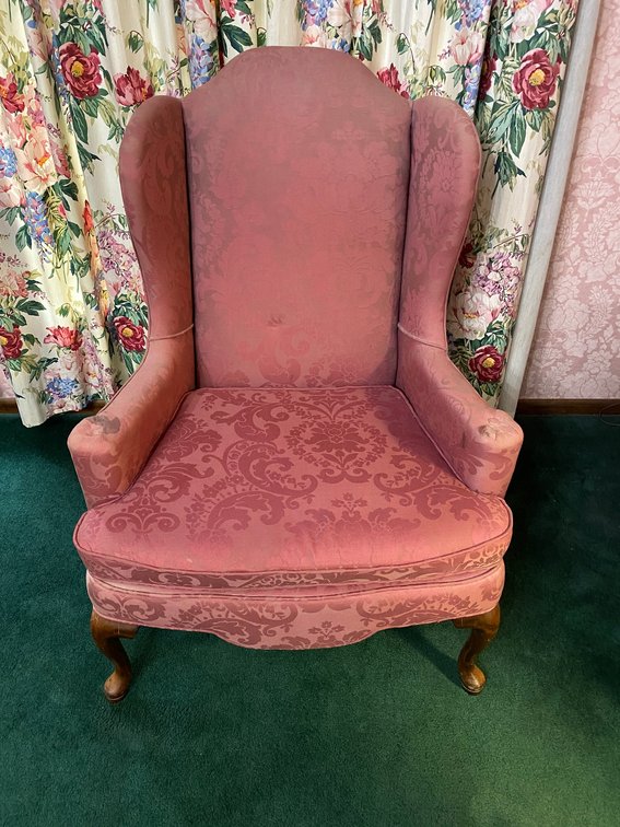 Upholstered Wing Back Chair