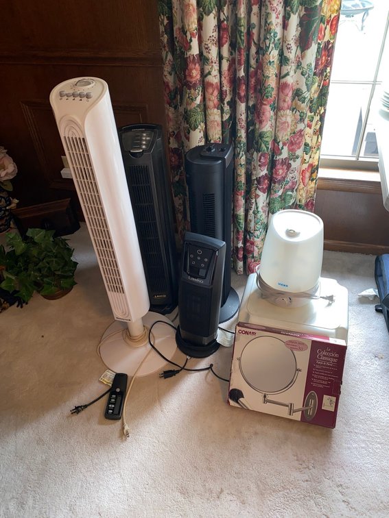Electric Fans, Humidifier, Conair Bathroom Mirror