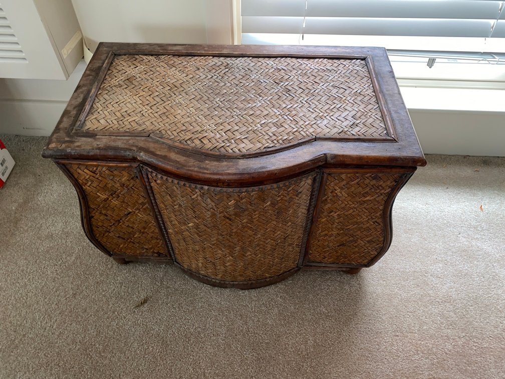 Vintage Woven Storage Chest