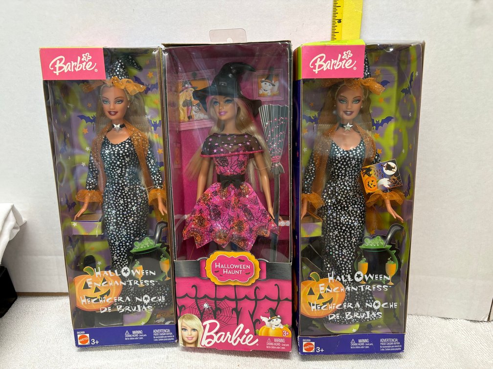 3-Boxed Halloween Barbies