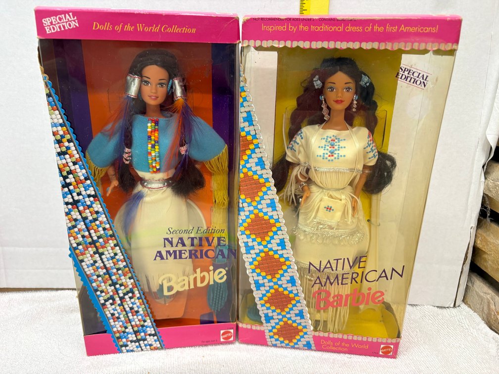 2-Native American Boxed Barbies