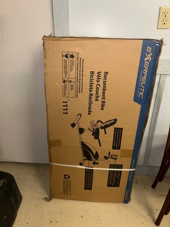 Exerpeutic folding recumbent exercise bike