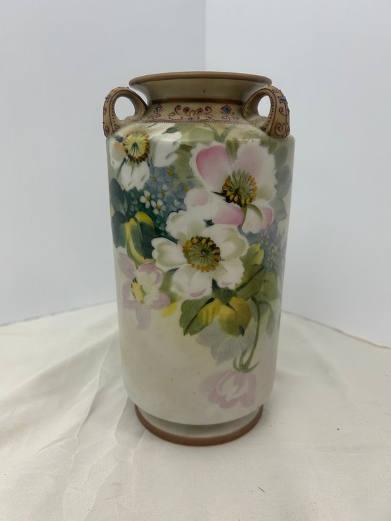 Hand-painted porcelain vase