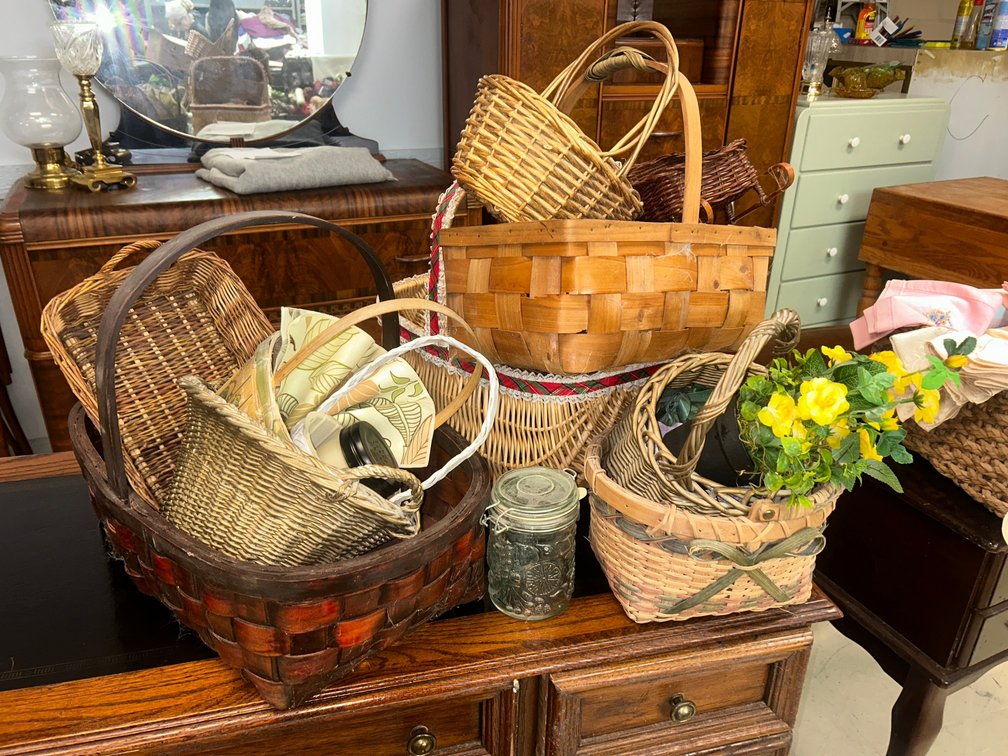 Collection of woven baskets