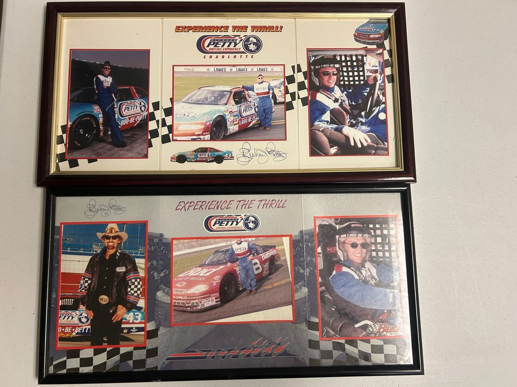 Framed NASCAR collectible plaques featuring Richard Petty