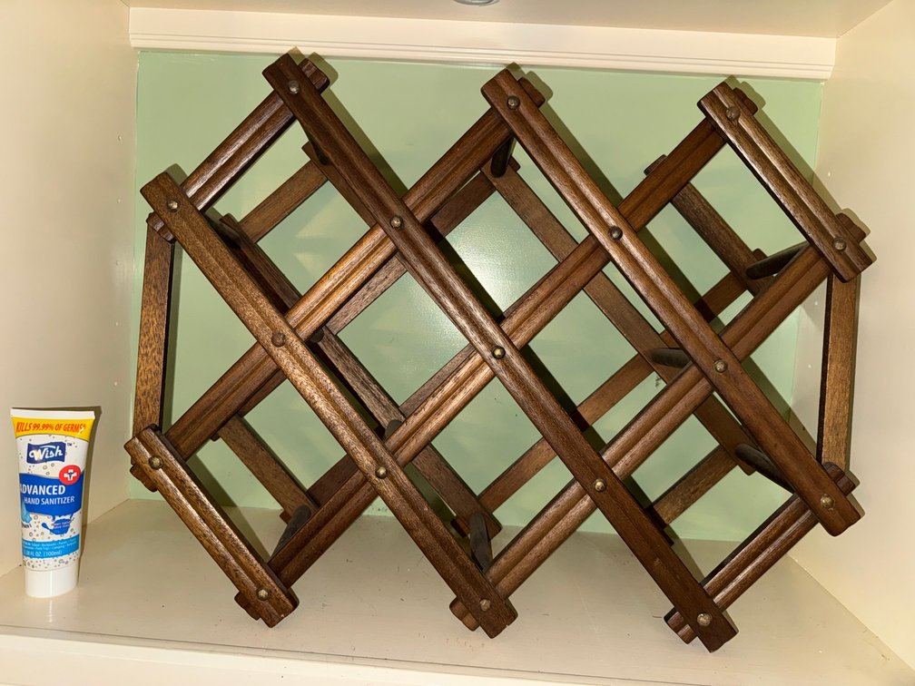 Vintage Expandable Wooden Wine Rack