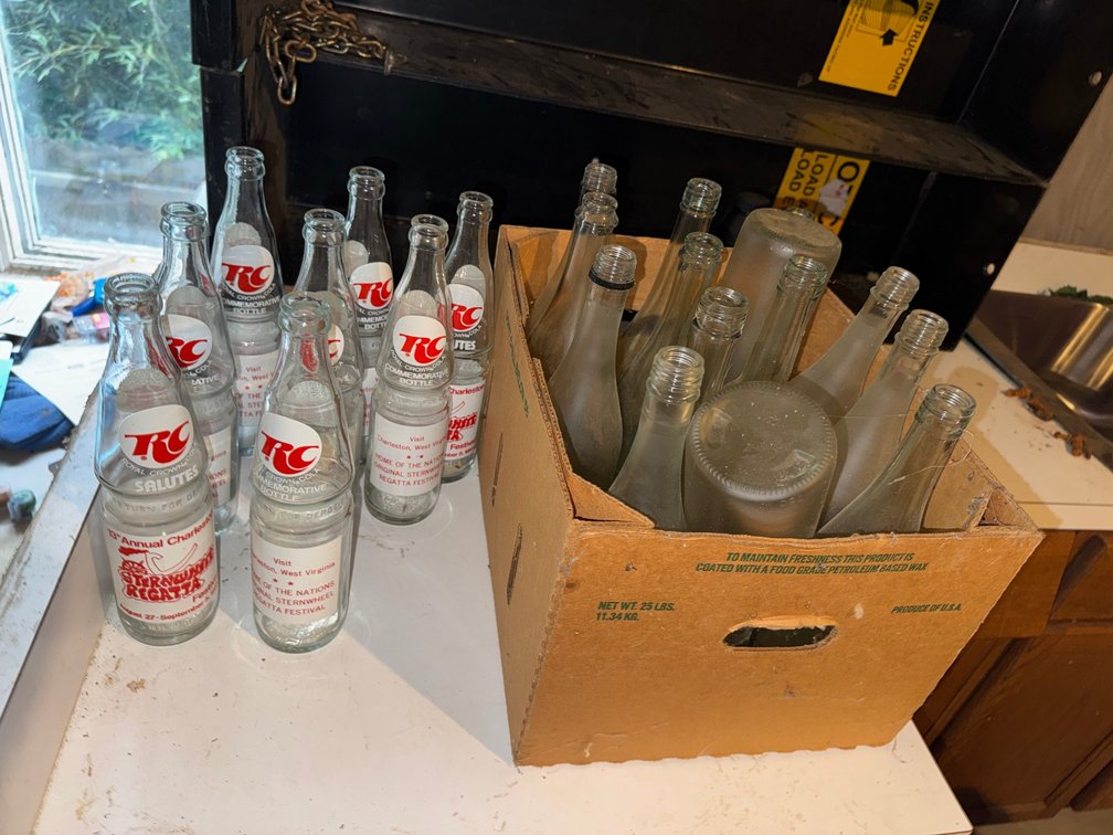 Vintage 7-Oz Glass Soda Bottles