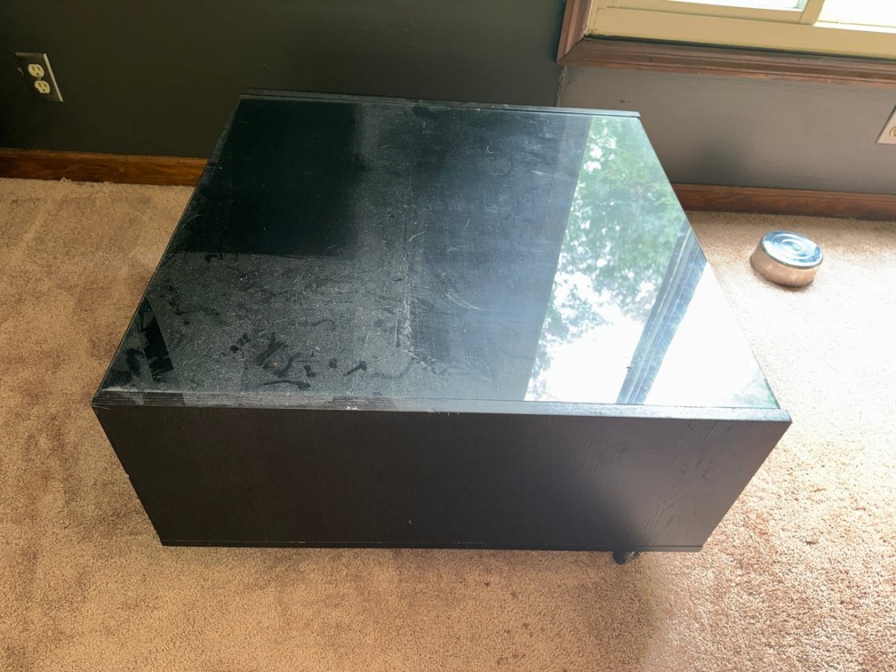 Modern Black Square Coffee Table