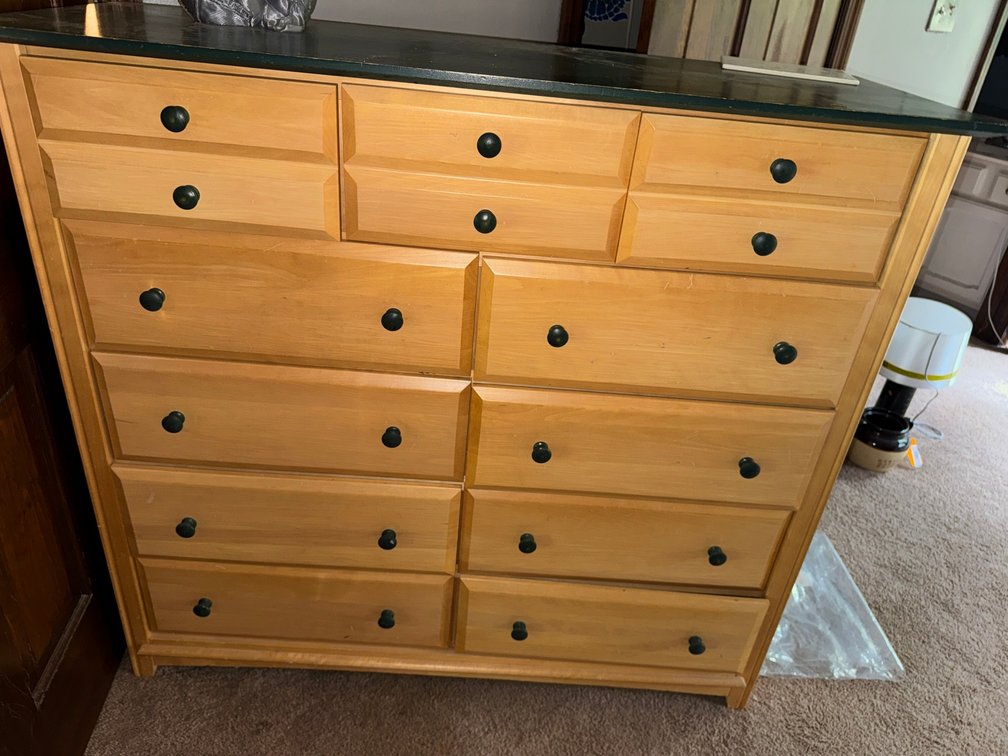 Light Wood Multi-Drawer Storage Chest
