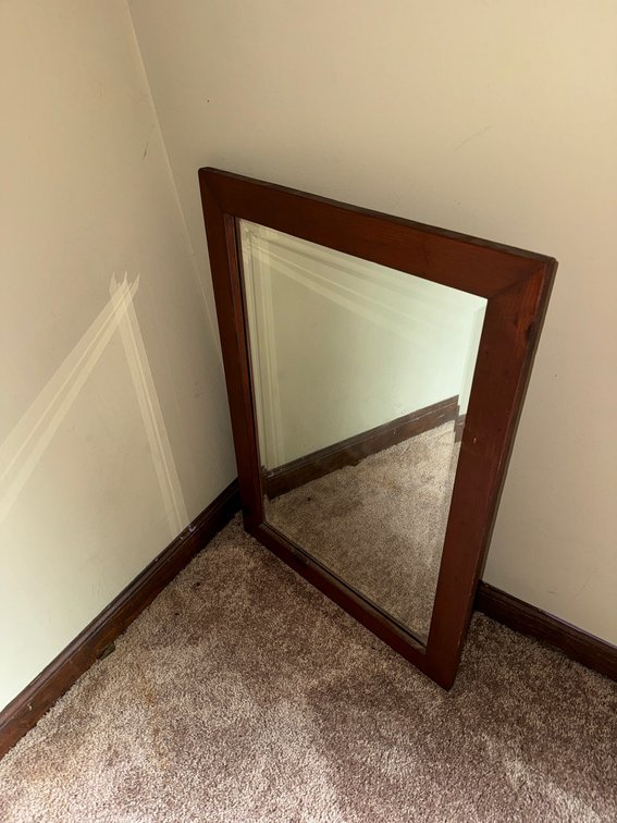 Rectangular Wooden Wall Mirror