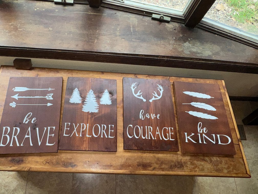 Rustic Wooden Inspirational Wall Plaques