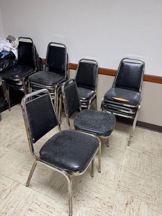 Stacking banquet chairs