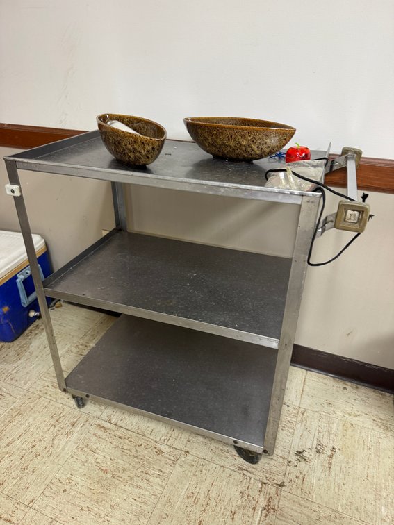Stainless utility table/cart