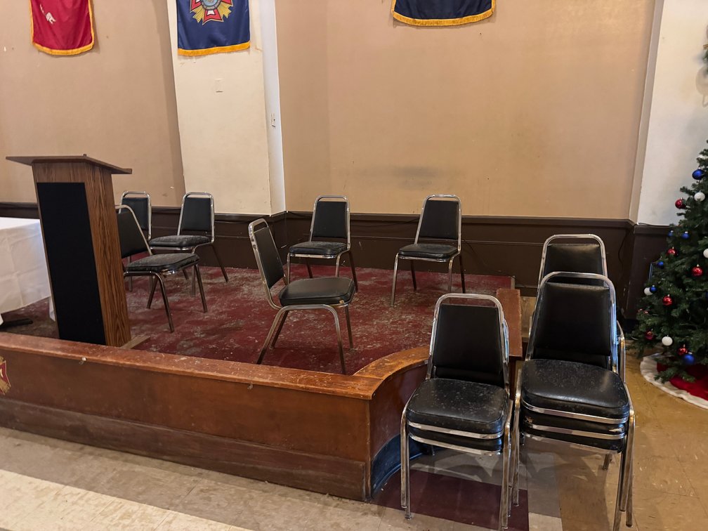 Stacking banquet chairs