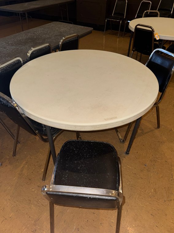 Banquet tables and stacking chairs