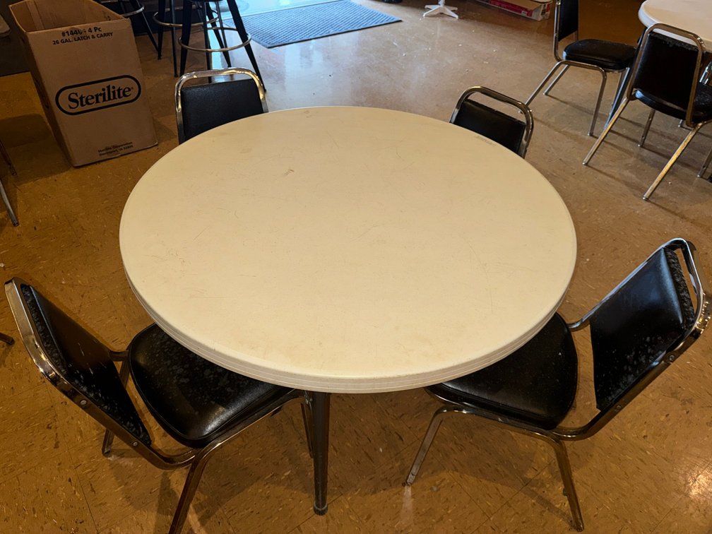 Banquet tables and stacking chairs