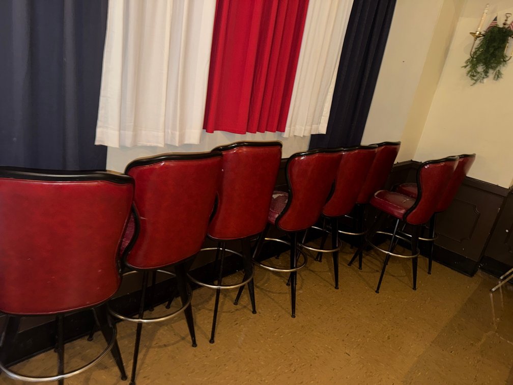 Red velvet banquet chairs