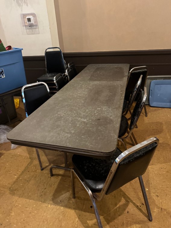 Banquet tables with chairs
