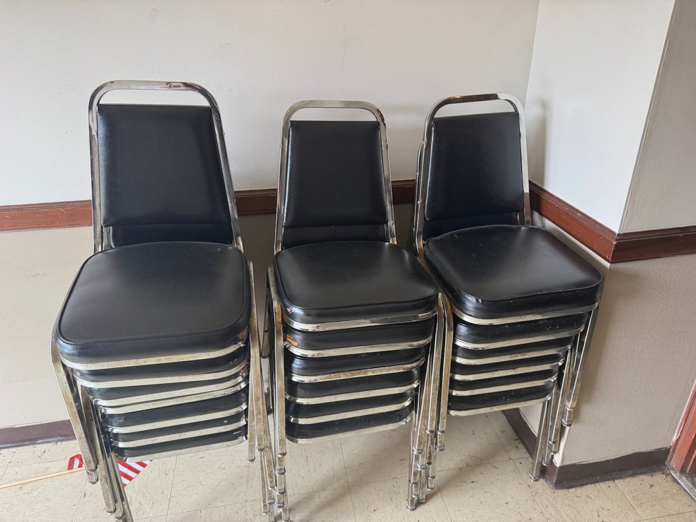 Stacking banquet chairs