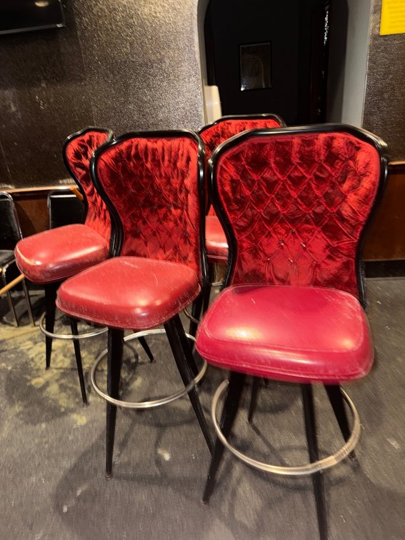 Hightop Red Velvet chairs