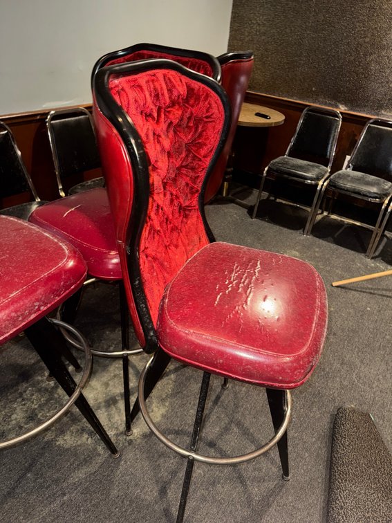 Hightop Red Velvet chairs