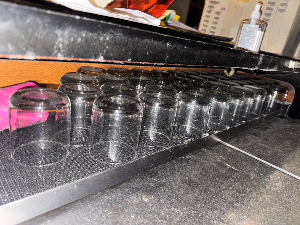 Bar serving glasses
