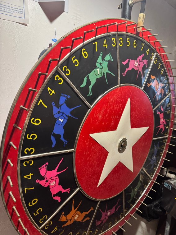 Carnival-style game wheel