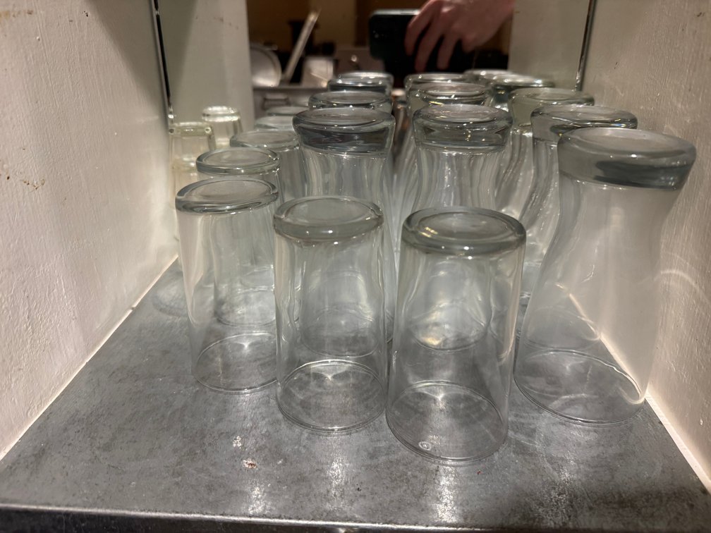 Glass mugs