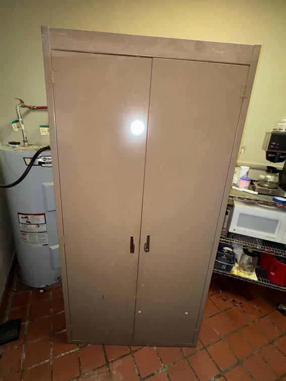 Metal storage cabinet