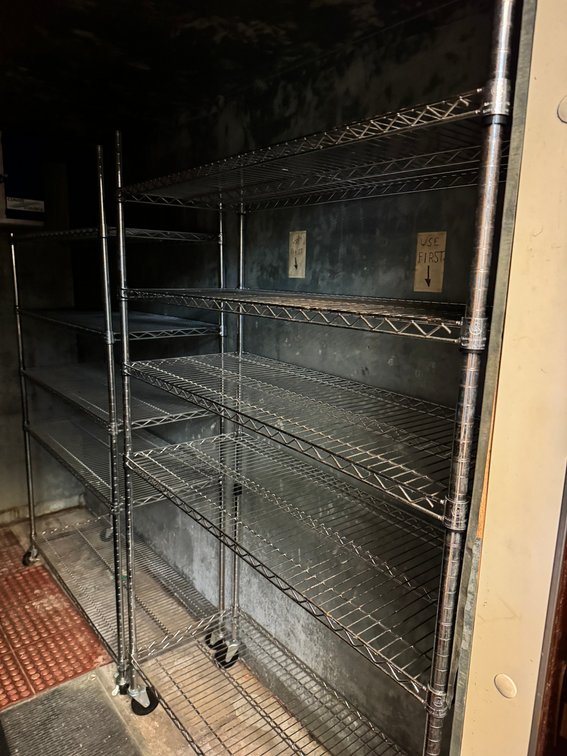 Metal wire storage shelves