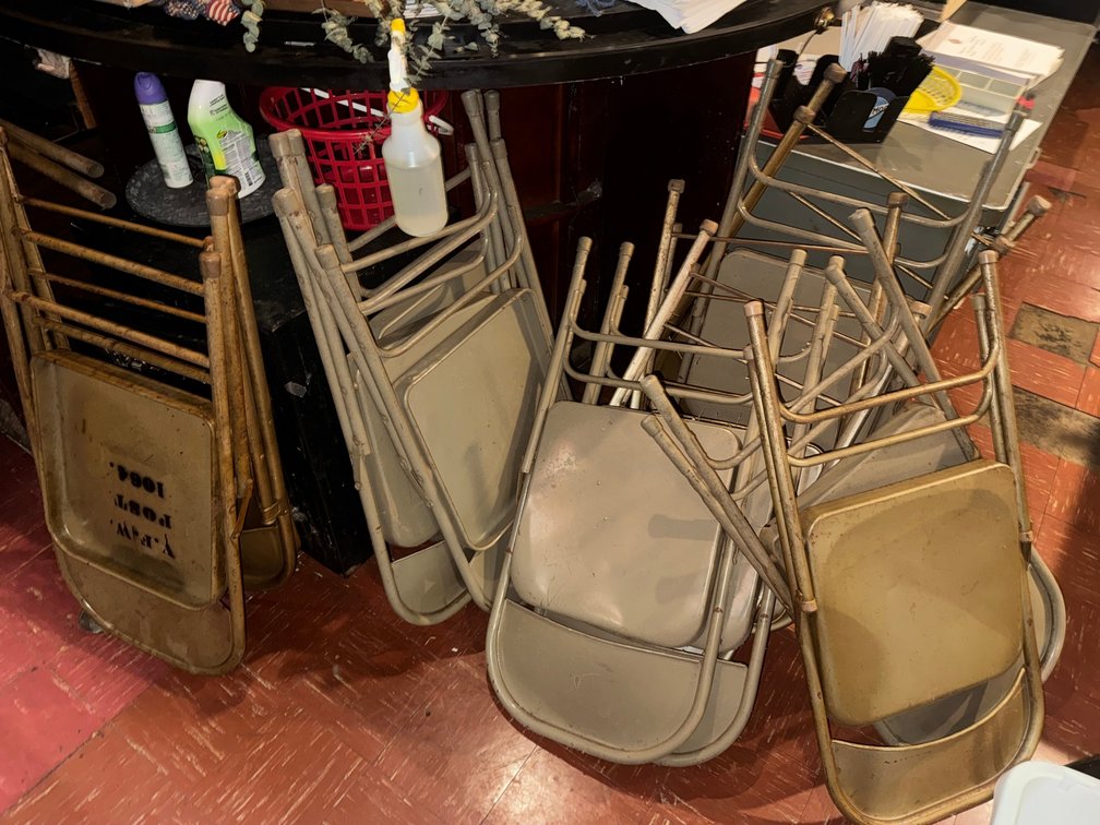 Metal folding chairs