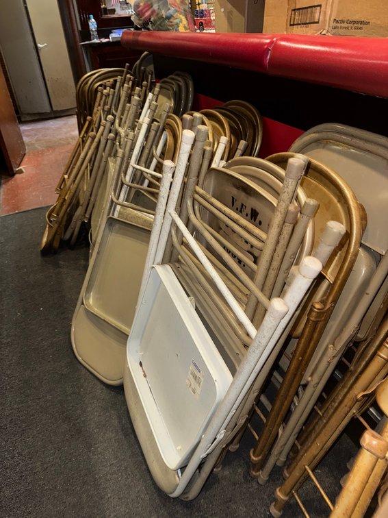 Metal folding chairs