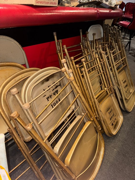 Metal folding chairs