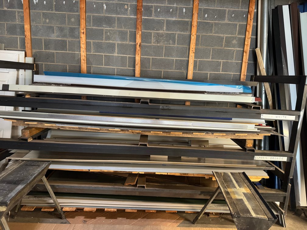 Metal Storage Rack, Trim & Folding Sawhorses
