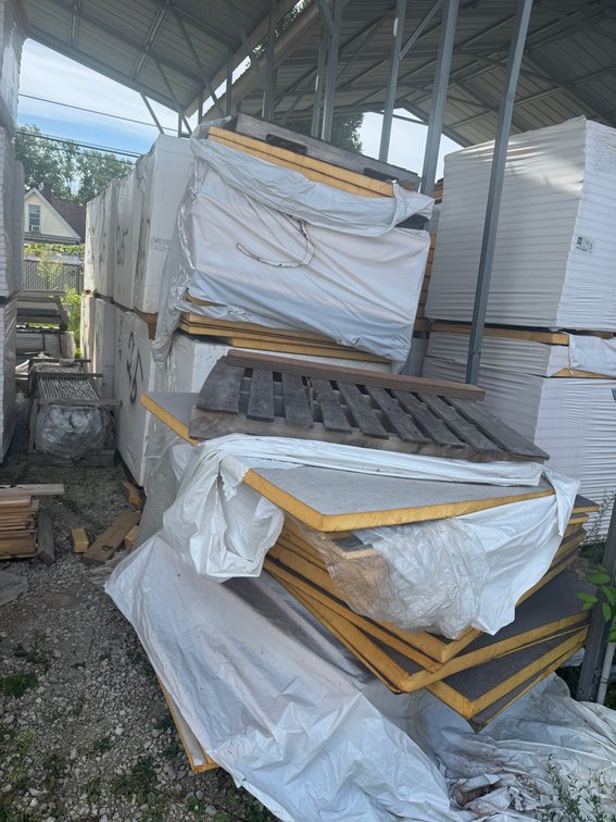 Pallets of Rigid Foam Board Insulation
