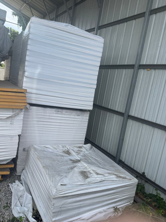Pallets of Rigid Foam Board Insulation