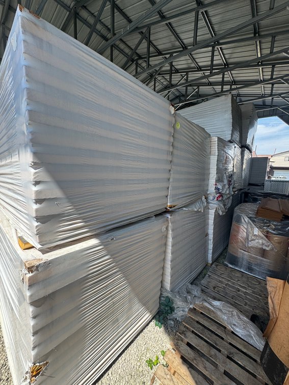 Pallet of White Corrugated / Profiled Panels