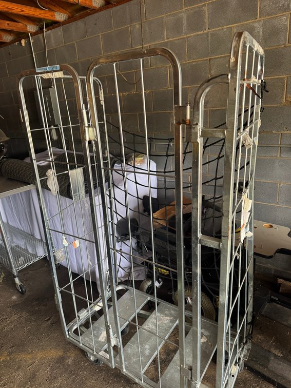 Galvanized Steel Roll Cage Cart