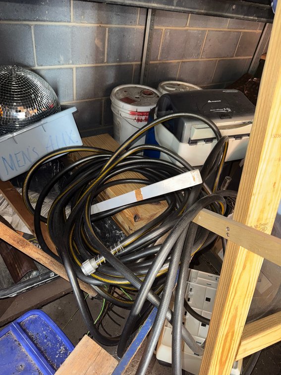 Coiled Black Utility Hose
