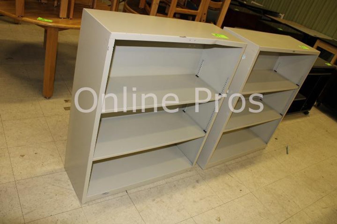 (Lot) Metal Bookcases